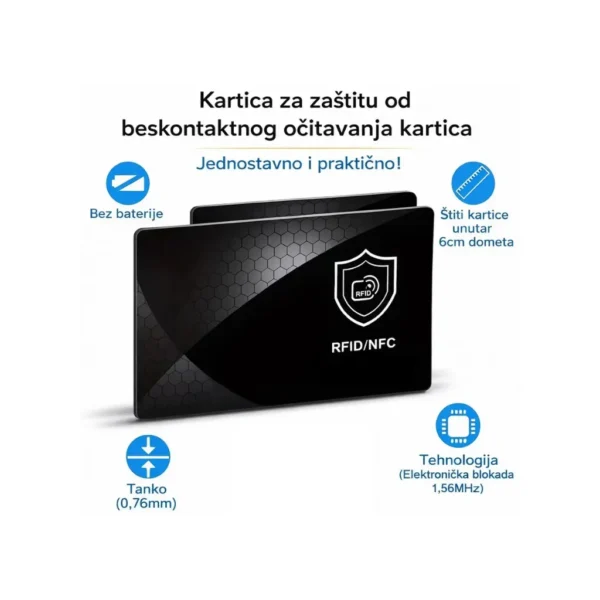 NFC zaštitna kartica 3 RFID | Zaštitne kartice | Crna | Zlatna |